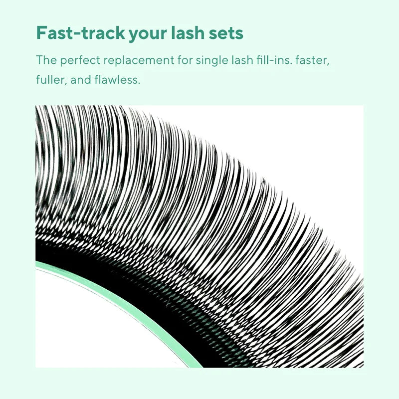 DIYDAY U-shaped 6D Eyelash Extension U-6D W Shape Bloom Dense Faux Lashes U-3D U-4D U-5D Natural Wispy False Mink Eyelashes