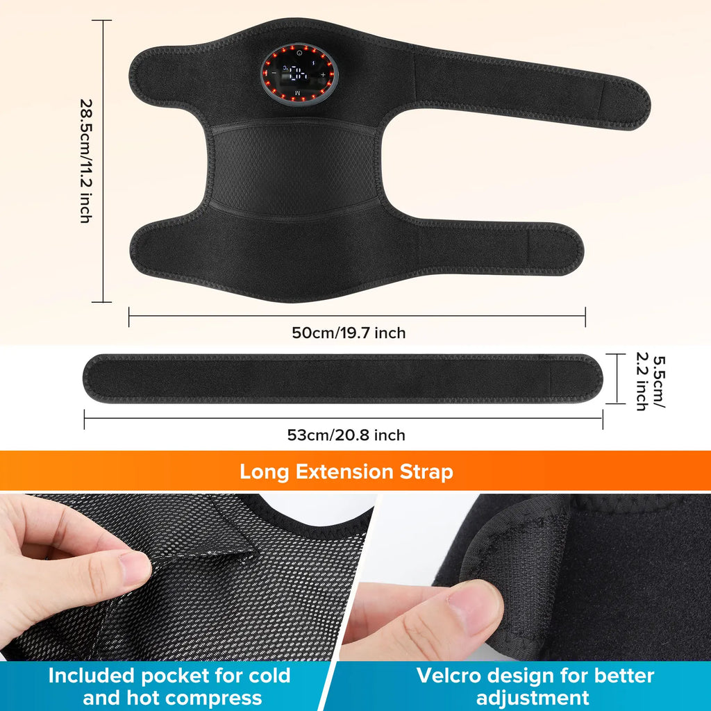 3-in-1 Electric Heating Knee Pad Massager for Shoulder Elbow 5-level Vibration Hot Compress Cordless Massage Muscle Joint Relax