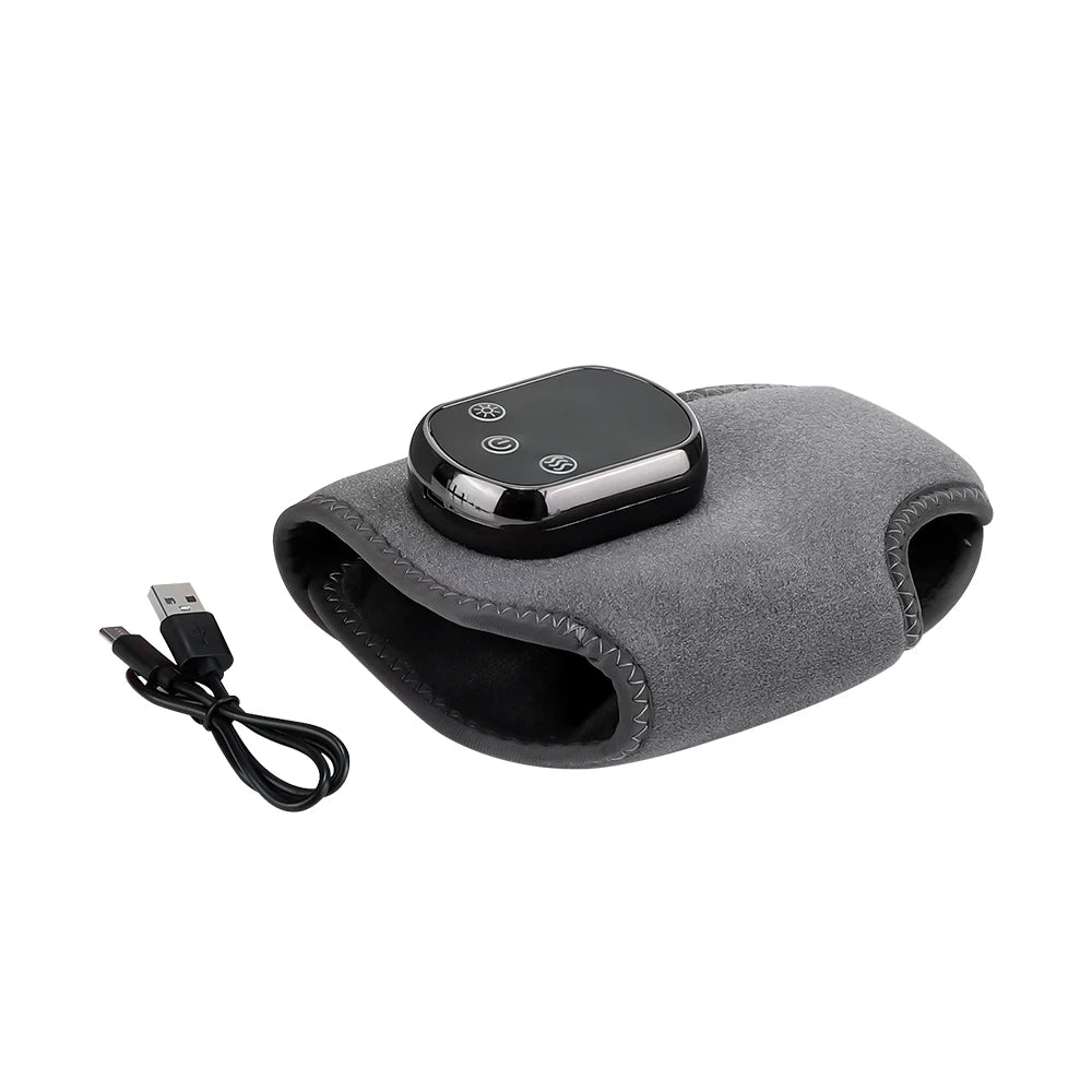 Electric Foot Hand Massager 5-Level Far-Infrared Hot Compress Vibrate Heat Ankles Wrist Guard Bracket Joint Portable Relax Timer