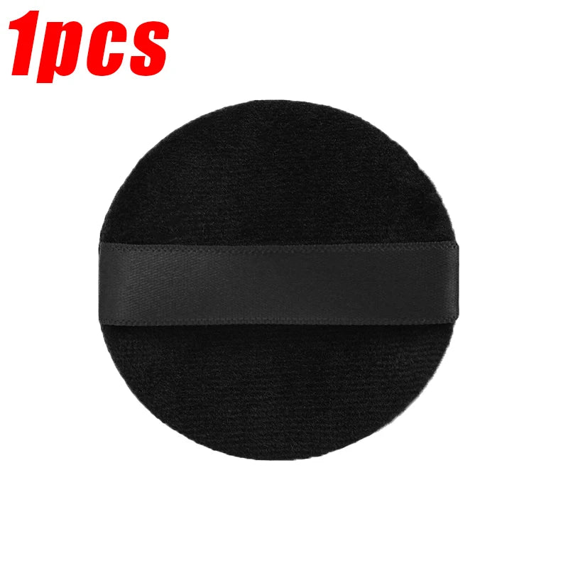 1/20pcs Black Velvet Cosmetic Puff with Box Loose Setting Powder Puffs BB Cream Foundation Powder Pad Beauty Makeup Tools