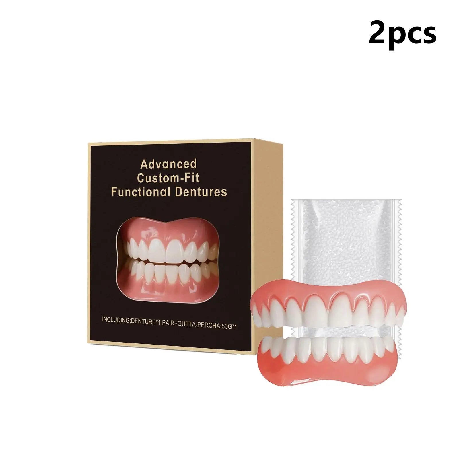 Natural Appearance Cosmetic Teeth Veneers Temporary Decorative Snap On Teeth Covers Portable Beauty Teeth Accessory for Wedding Party Makeup Photo Shooting