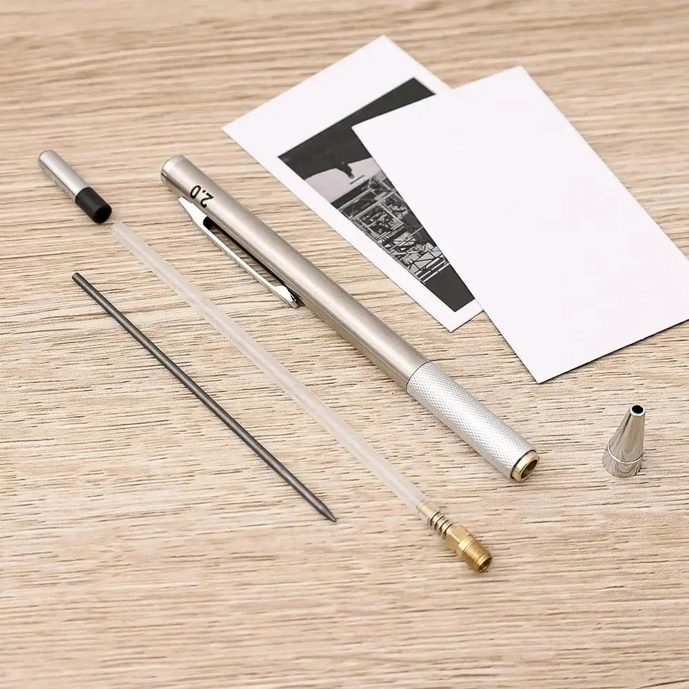 Full Metal Mechanical Pencil 0.3/0.5/0.7/0.9/1.3/2.0mm Replaceable Refills Office & School Art Supplies Drawing Writing Sketchin