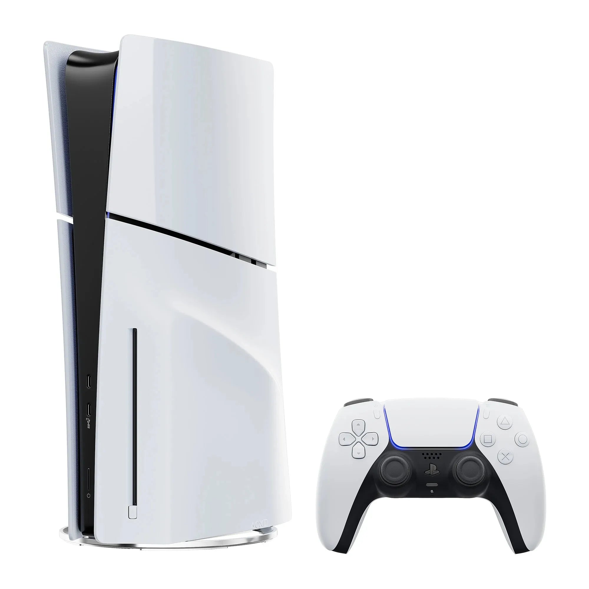 PlayStation 5 Slim Disc 2TB SSD ASTRO BOT Bundle with Two Controllers White and Midnight Black DualSense and Charger