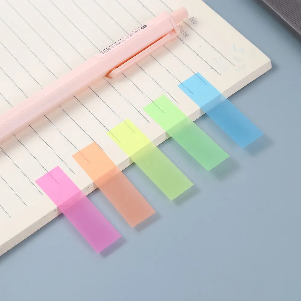 Box Transparent Fluorescent Index Tabs Pet Classification Flags Sticky Note for Page Marker Planner Stickers
