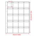 10 pieces of PVC film with 200 compartments, suitable for storing commemorative coins, coins, and small accessories