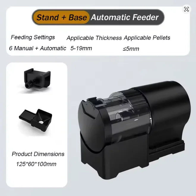 Automatic Fish Feeder 100ML Capacity Battery Operated Programmable Timer for Aquarium Fish Tank Easy to Set Up Vacation Use