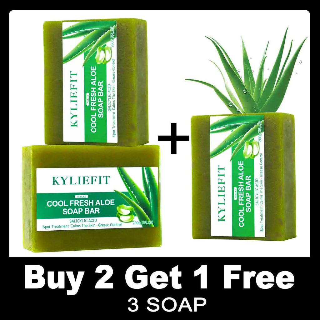 Aloe Brightening Soap Bar, Remove Dark Spots, Sun Spots, Acne, Oil Control, Clean Stains, Exfoliation, For Face and Body, 200g