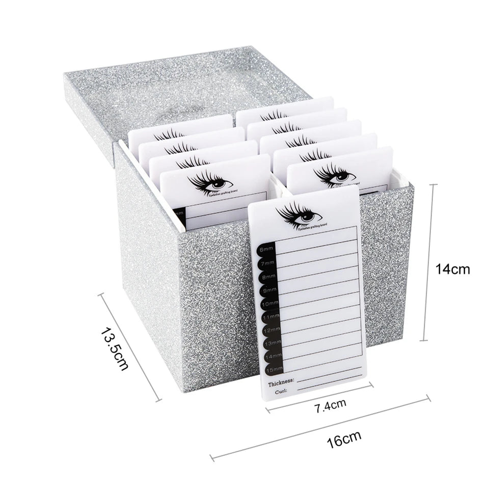 False Eyelash Storage Box 5 Layers Acrylic Pallet Lash Holder Pallet Individual Eyelash Extension Glue Display Stand Makeup 2029