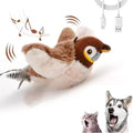 Pet Plush Toy Bite Resistant Flapping Bird Simulated Sparrow Cat Self Entertainment Toy
