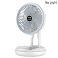 USB Charging Foldable Table Fan Wall Mounted Hanging Ceiling Fan with LED Light 4 Speed Adjustable For Home Room Air Cooler Fan