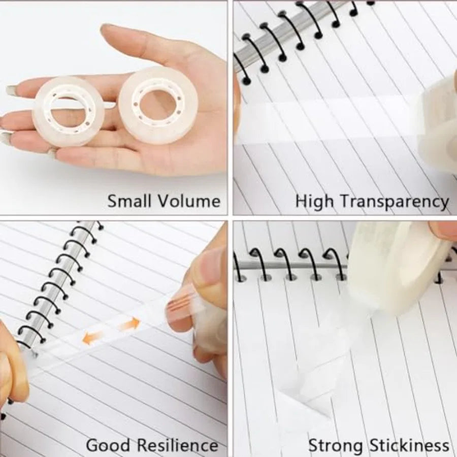 Gift Wrapping Tape for Office Home School: Transparent Refills Clear Polypropylene Crystal Clear 3/4 x 1000 in 1 in Core
