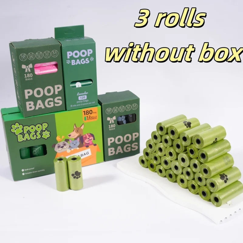 3/6/10/12 Rolls 180 Count Super Thick Dog Poop Bags,Leak-Proof Polyethylene Suitable For Cats & Dogs, Pet Cleaning Supplies