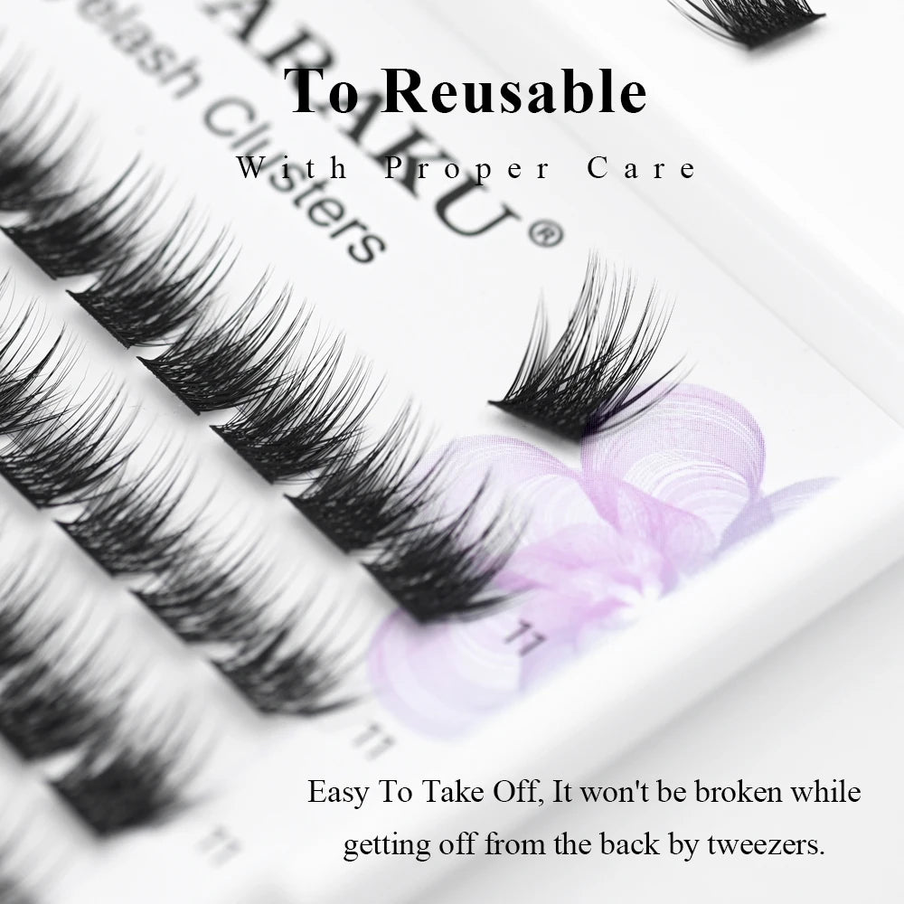 NAGARAKU T50 DIY Cluster Eyelashes Segment Volume Natural Lighter Bundles Makeup Tools Grafted At Home