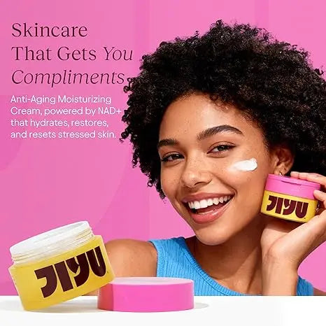 JiYu NAD+ Hydrating Face Moisturizer – Korean Anti-Aging Cream for Radiant, Firm & Smooth Skin – Deeply Hydrating & Brightening Daily Moisturizer Cream for Face and Body, All Skin Types – 50 ml