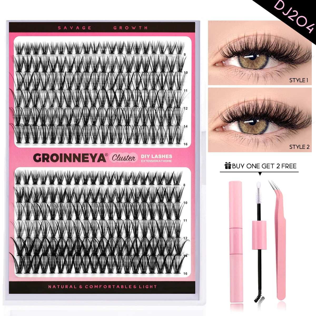 Lash Clusters Set DIY Lashes Extension Kit Individual Eyelash Extension Kit Full Set Lashes Kit with Lash Bond and Seal Makeup
