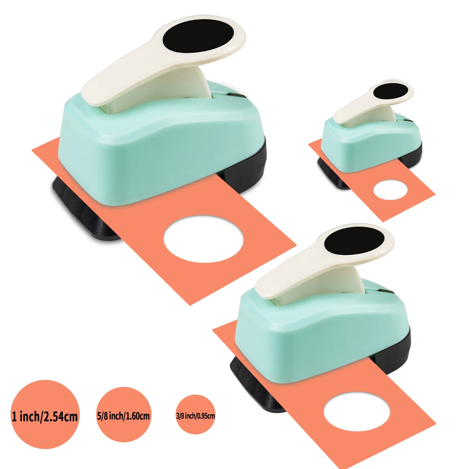 Circle Paper Hole Puncher Cutter Tool Set  2 1 inch 50mm 38mm 35mm 28mm 25mm 18mm 16mm 9mm for Paper Crafts Cardmaking Scrapbook