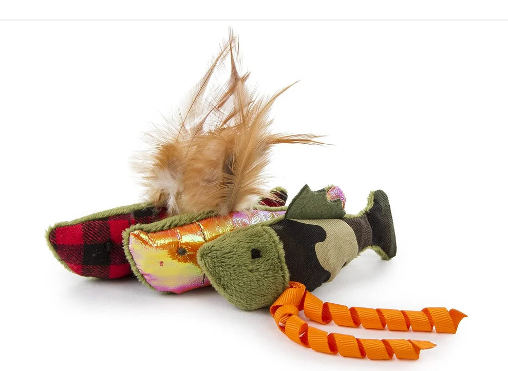 3 Count Fish Friends Crinkle Catnip Cat Toys - Multi Color 3 Count