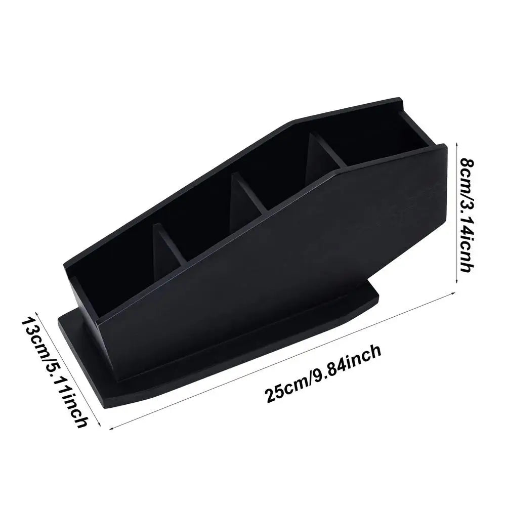 Day Night Cosmetic Brush Organizer Gothic Wooden Coffin Makeup Holder Cosmetic Storage Spooky Compartment Pen Holder