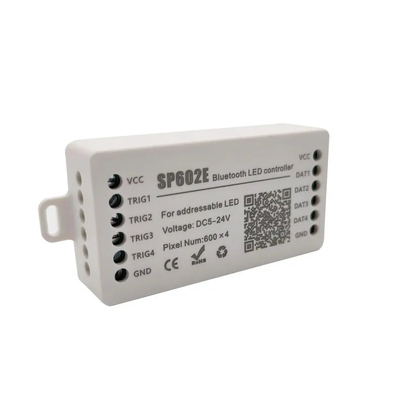 DC5-24V SP602E led bluetooth pixel controller 4 CH Signal Output supports both smart phone APP and RF remote input