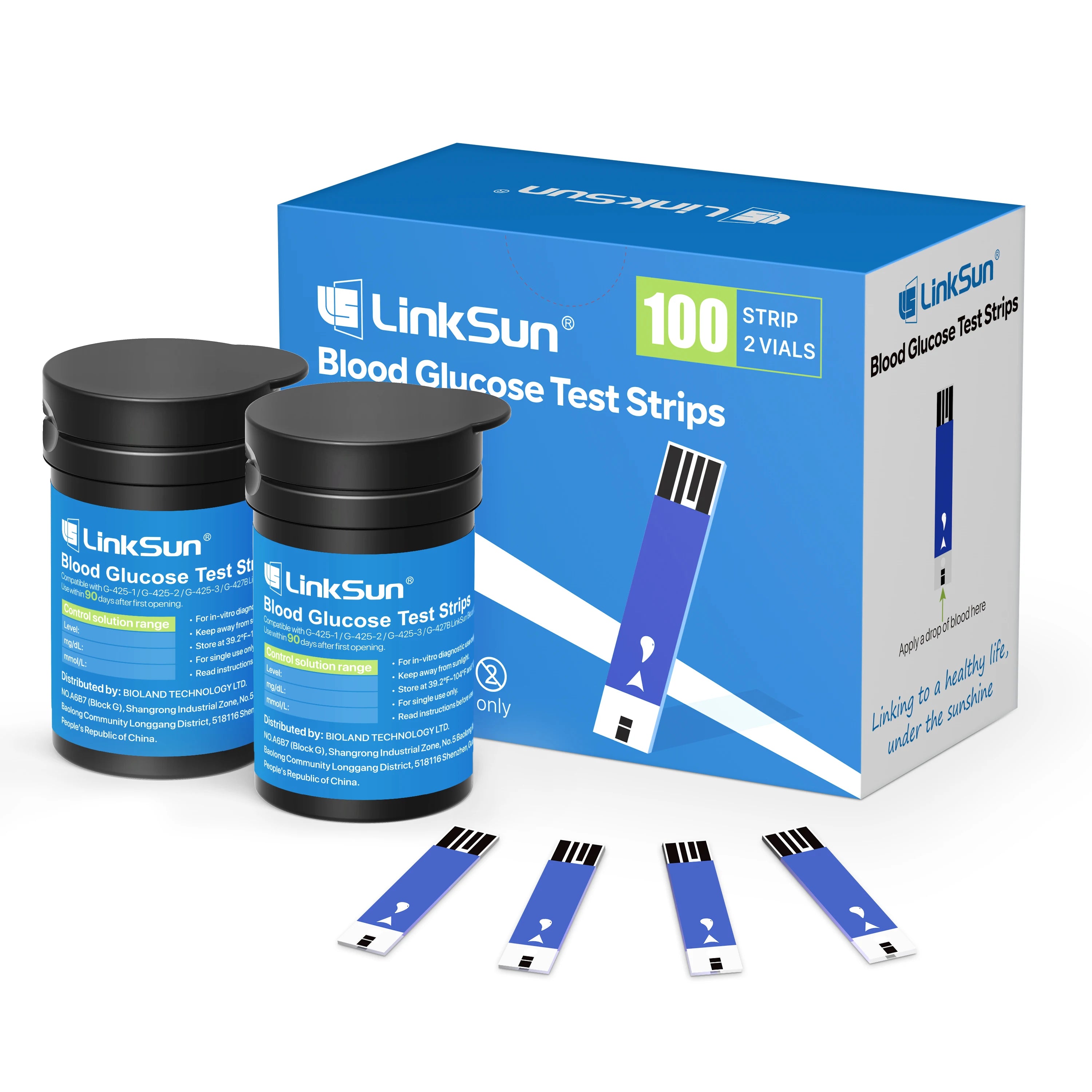 Blood Glucose Meter LinkSun G-425-3 Glucometer 50/100pcs Diabetes Tester Blood Sugar Monitor Digital Glucosemeter Complete Kit