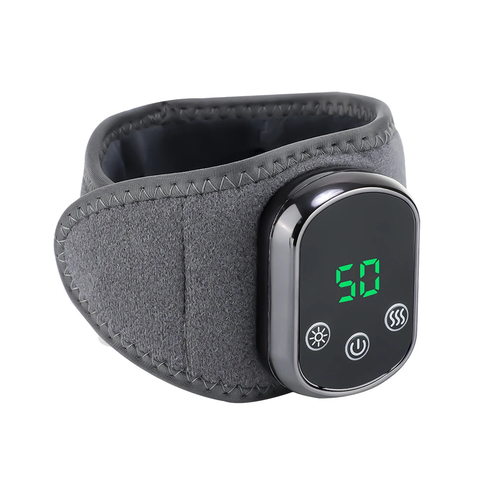 Electric Foot Hand Massager 5-Level Far-Infrared Hot Compress Vibrate Heat Ankles Wrist Guard Bracket Joint Portable Relax Timer