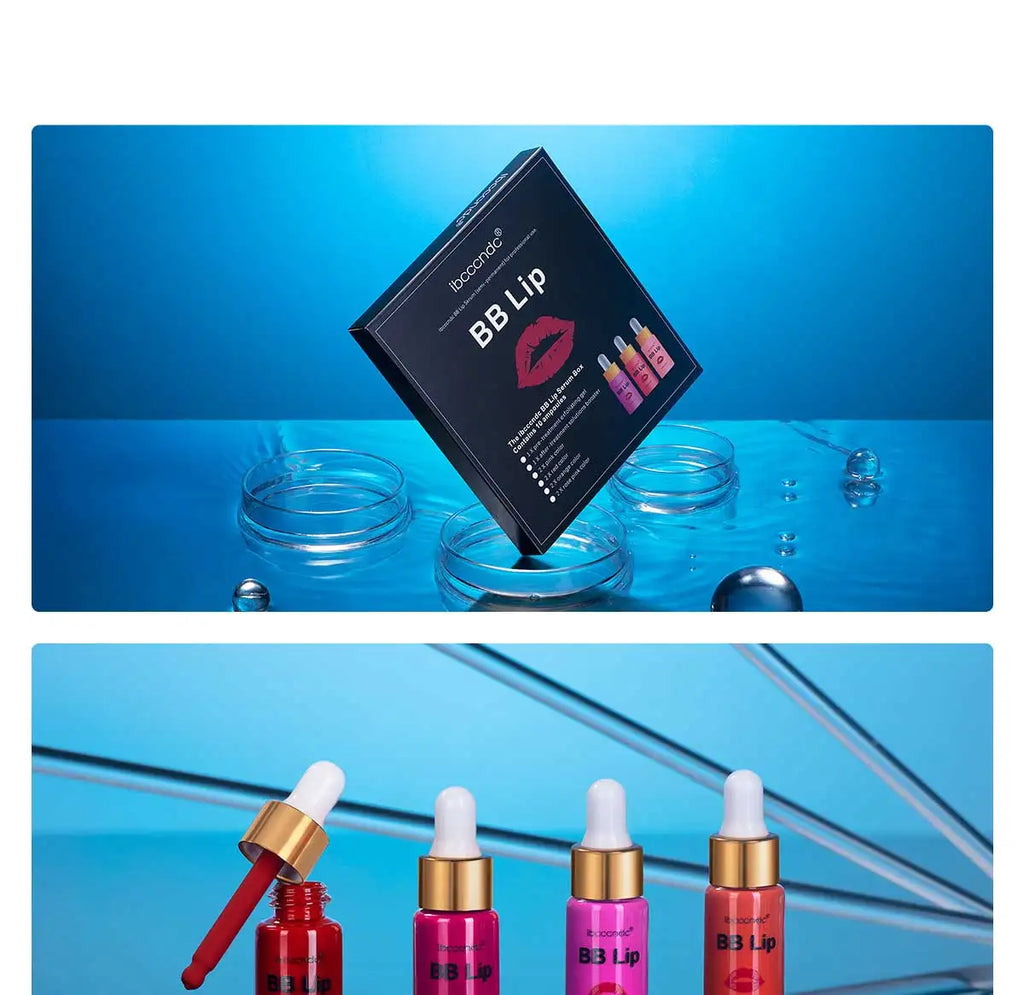 BB Lips Ampoule Serum Starter Set Semi-Permanent BB Lip Gloss Tinted Pigment Lasting Moisturizing For Lip Care Glow Free Shiping