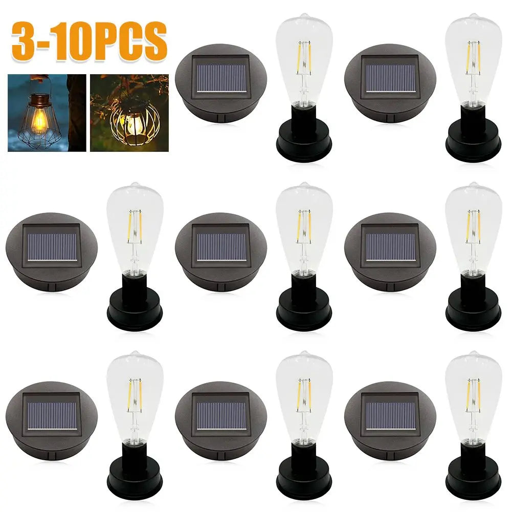 3-10PCS LED Solar Bulb Light Replacement Waterproof Outdoor Emergency Sunlight Powered Lamp Portable Powerful Indoor House