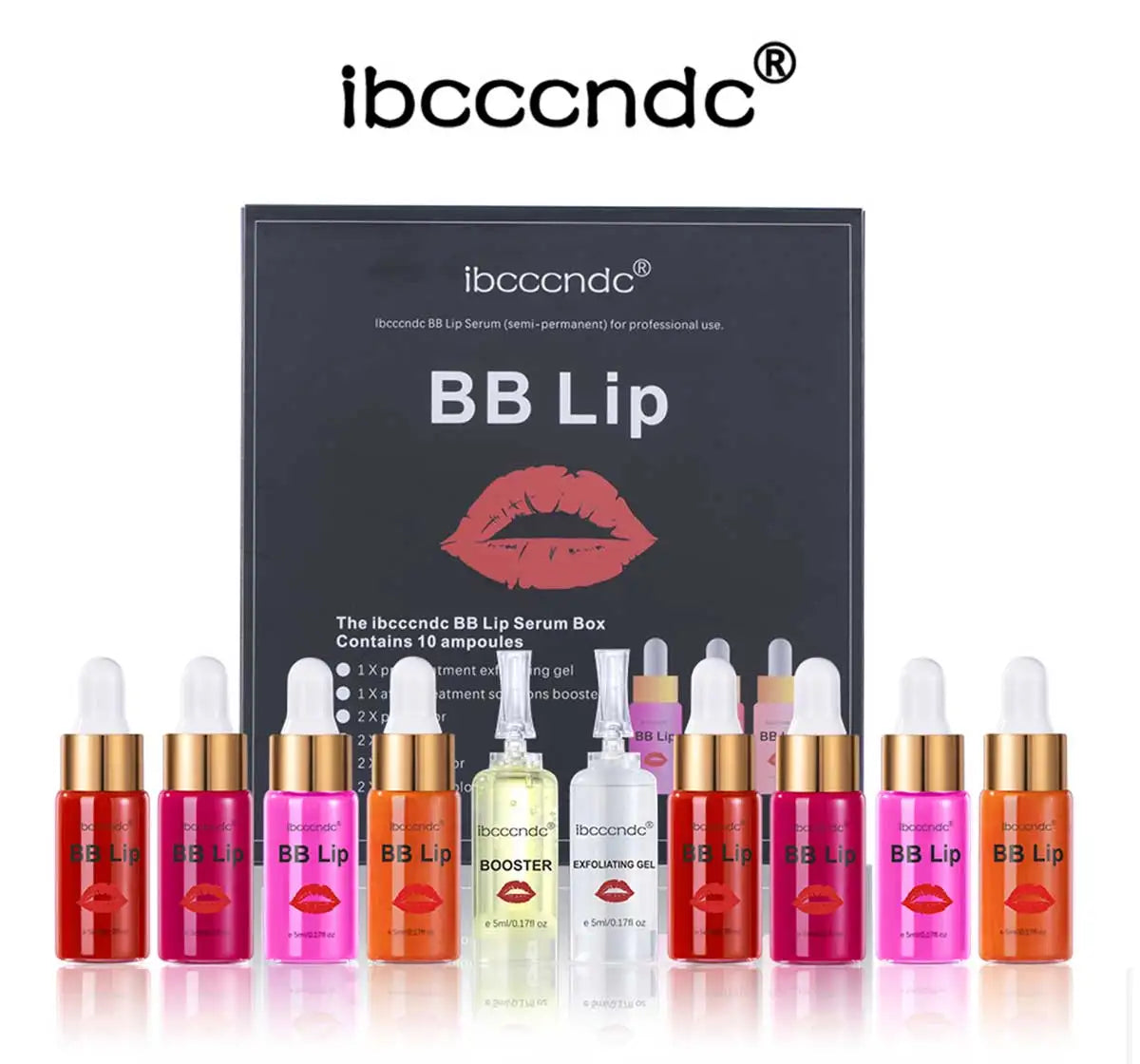BB Lips Ampoule Serum Starter Set Semi-Permanent BB Lip Gloss Tinted Pigment Lasting Moisturizing For Lip Care Glow Free Shiping