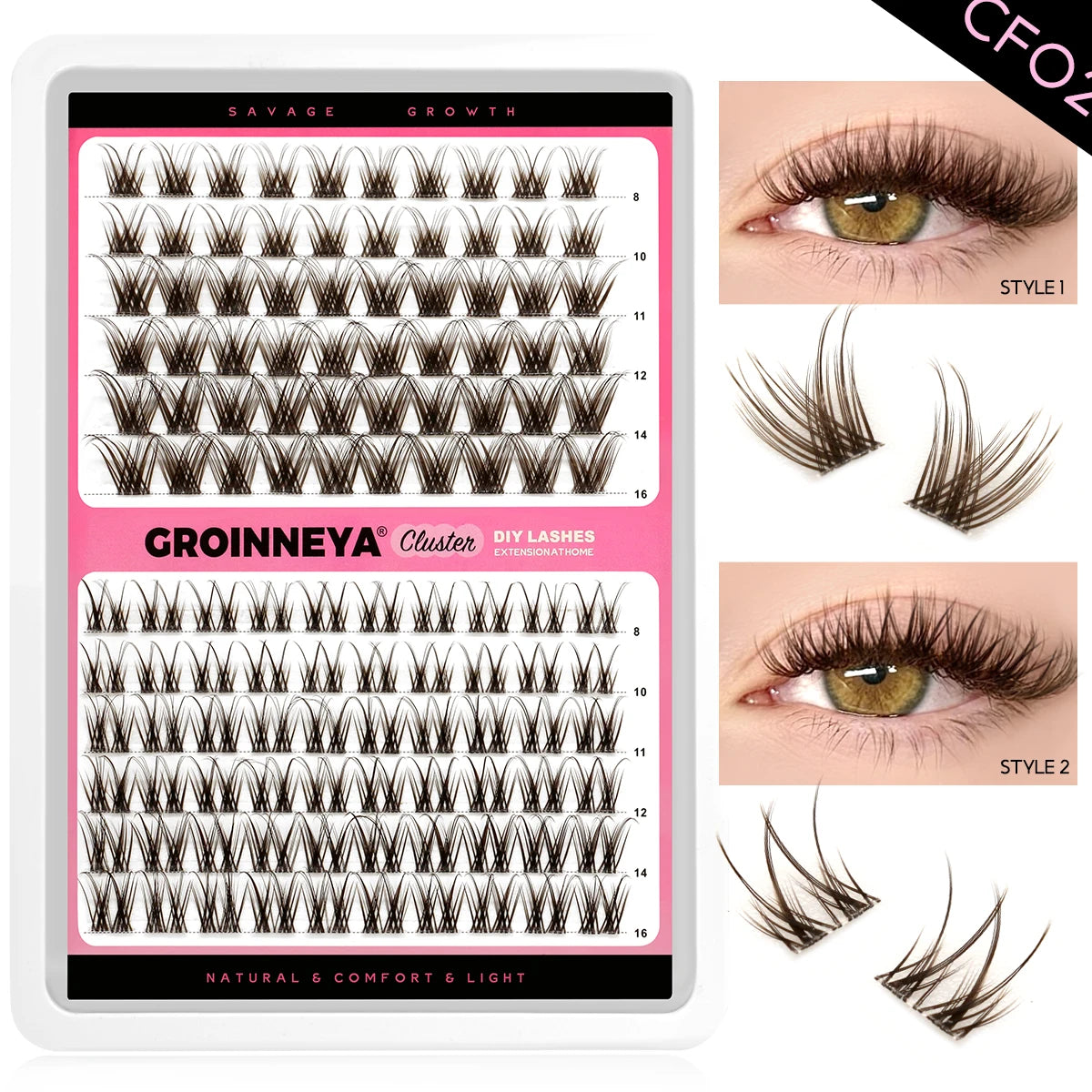 Lash Clusters Set DIY Lashes Extension Kit Individual Eyelash Extension Kit Full Set Lashes Kit with Lash Bond and Seal Makeup