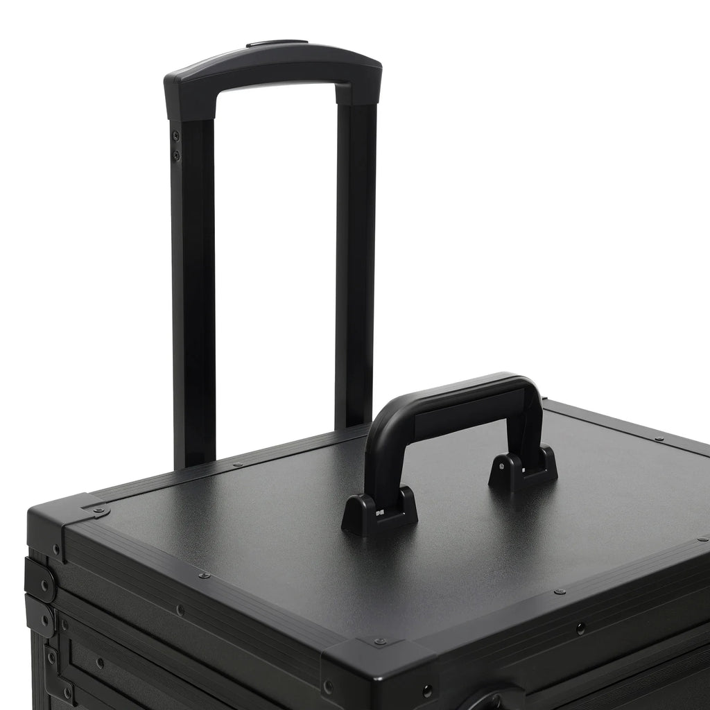 31.15inch Professional Rolling Makeup Case 4 Drawers Pro Makeup Artist Cosmetic Train Case Makeup Organizer Travel Case