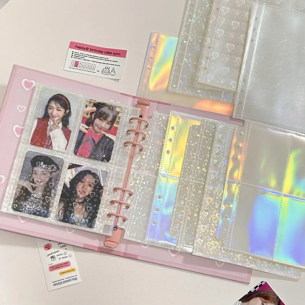 10pcs A5 Kpop Binder Photocard Holder Loose-leaf Collect Book Photo Cards Album Storage Book Multi-Pockets Photo Card Binder