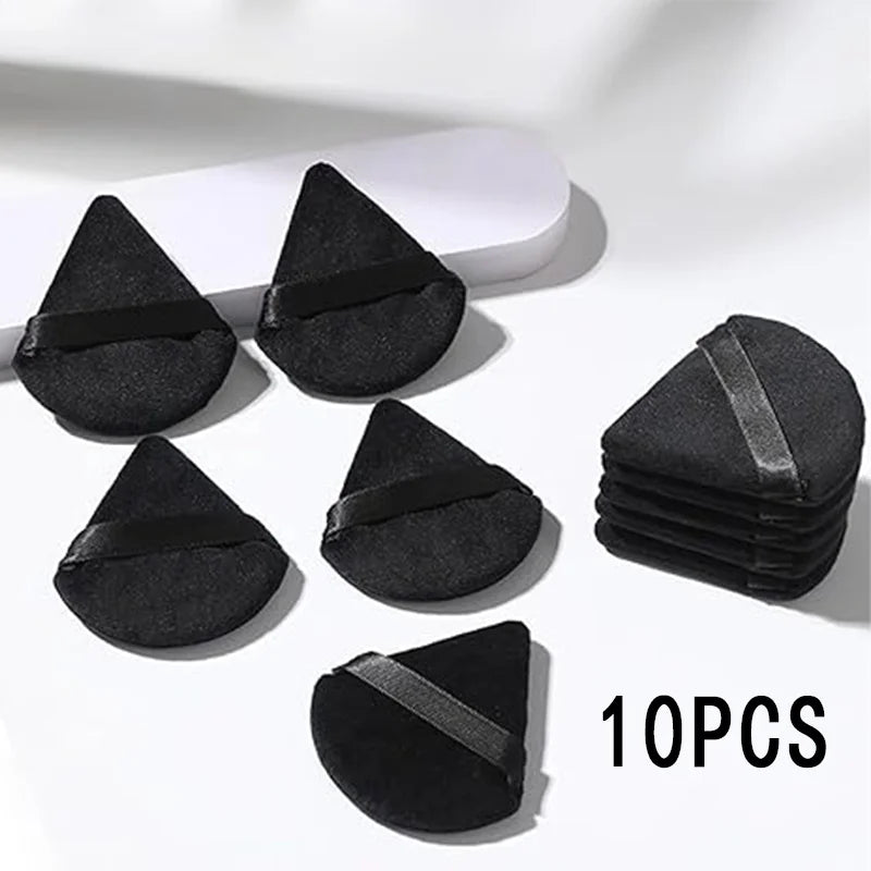 10-Count Triangular Makeup Sponges - Pointed Edges for Hard-to-Reach Areas - Seamless Application