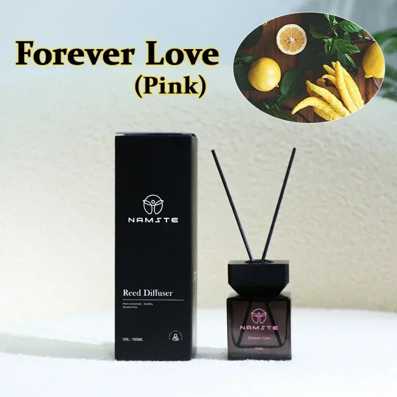 NAMSTE 100ML Reed Diffuser Stick Fragrance Oil Aromatherapy Flameless Hotel Home SPA Aromatherapy Air Freshener Fragrance Scent