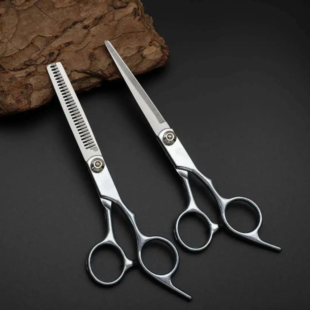 Professional Barber Scissors Accessories Shop 6 Inch Hairdressing Hair Haircut Cutting Thinning Tools Salon Hairdresser's Set