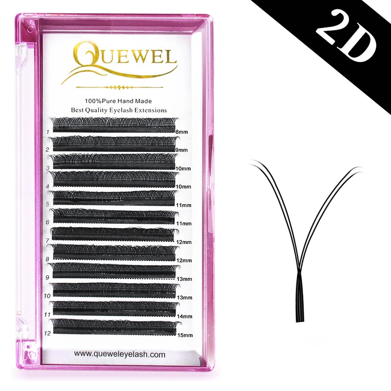 Quewel 5D/6D/8D W lashes 0.07 W Shape Eyelash Extensions 8-14 C/D Curl Natural Soft High Quality Idividual Professional Lashes