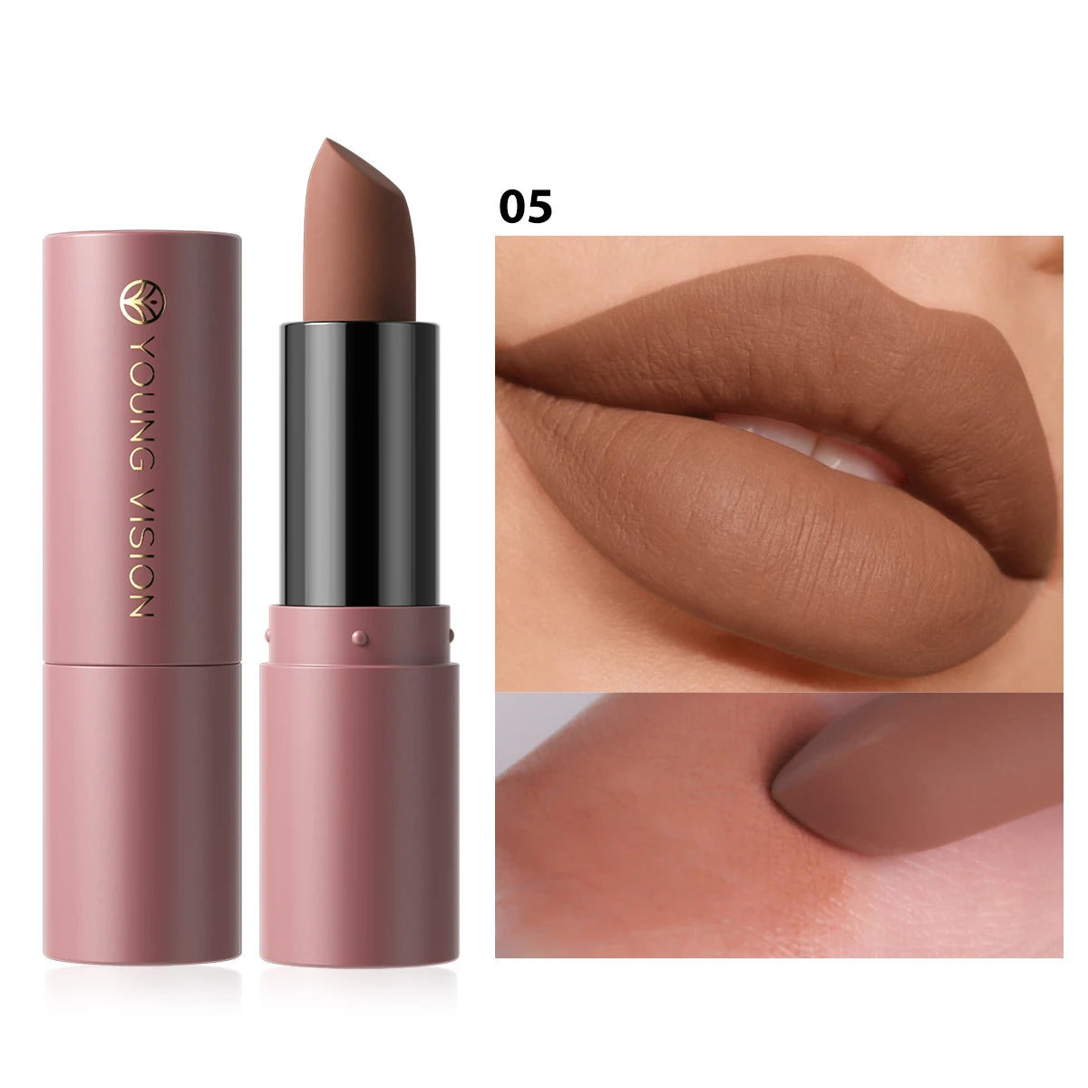 matte lipstick full and rich colors natural moisture comfortable fine and smooth texture long-lasting and easy to apply