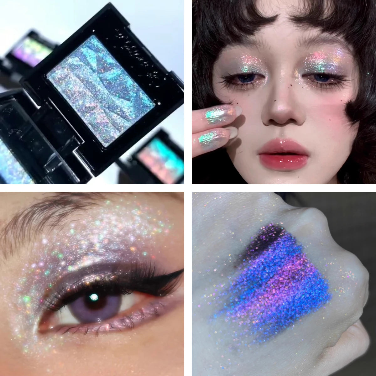 Coldnwild Monochrome Gradual Eye Shadow Chameleon Glitter Highly Pigmented Blue Purple High Concentration Optical Eye Makeup