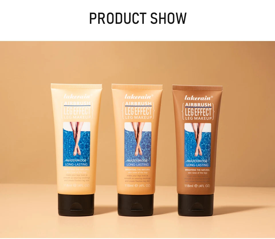 3colors Leg Makeup Moisturizing Liquid Body Foundation Fake Tan Cream Tanning Body Waterproof Long-lasting Lotion Even Skin Tone