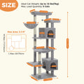 Sturdy Multi-Level Cat Tree Tower with Natural Sisal Scratching Posts,Cozy Hammock&Condo, Large Top Perch, and Fun Dangling Ball