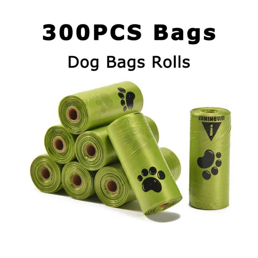 300Pcs Bulk Disposable Dog Poop Bags, Leak-Proof Tear-Resistant Pet Waste Bags, Cost-Effective Pet Supplies for Dog Lovers