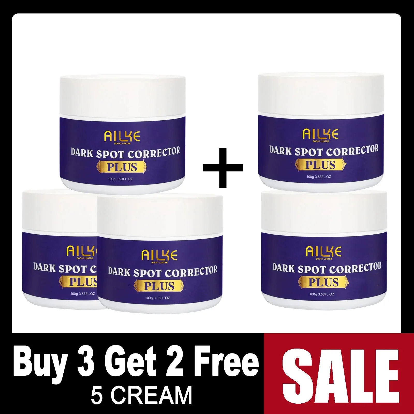 AILKE Double Glutathione PLUS Whitening Skin Care Set, Moisturizing, Reduce Dark Spots, Freckles, Melasma, Hyperpigmentation