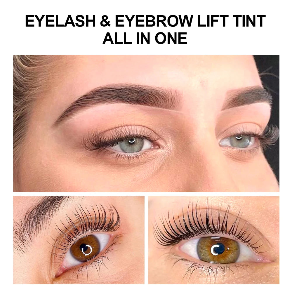 2 IN 1 Professional Fast Perming Lash & Brow Lifting Tint Kit Long-Lasting Mascara Lifting Eyelashes Enhancer Makeup Tool