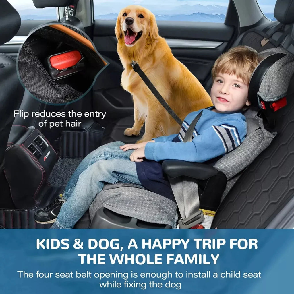 Car Dog Seat Cover for Back Seat Waterproof Auto Rear Pet Seat Protector Mat Nonslip Universal Safety Carrier For Outing Dogs