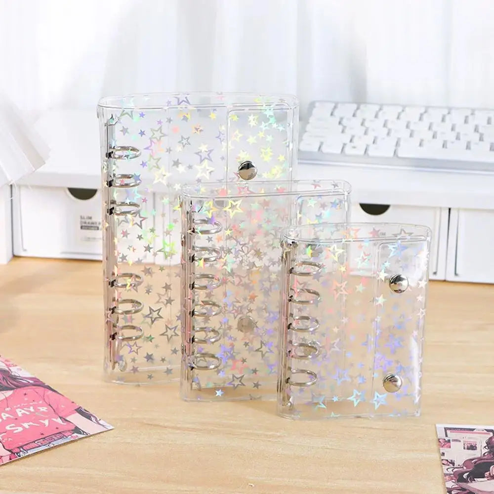Colorful Laser Star M5 Loose Leaf Binder Pvc Journal Book A6 A7 A8 Journal Notebook Shell Outside Cover Colorful Fill