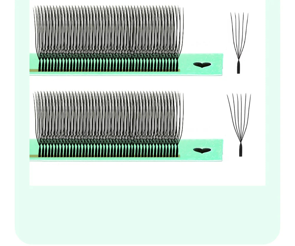 DIYDAY U-shaped 6D Eyelash Extension U-6D W Shape Bloom Dense Faux Lashes U-3D U-4D U-5D Natural Wispy False Mink Eyelashes