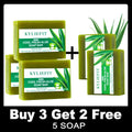AILKE Aloe Vera Whitening Soap, Remove Acne, Pimples, Skin Radiant, Improve Skin Luster, Vegan Bath Wash for Women Men