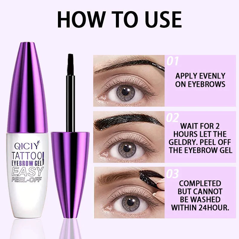 Tattoo Eyebrow Gel, Matte Finish, Long-Lasting Waterproof Eye Makeup Cream,  Natural Brown Shade, Base Primer for Dye 10g