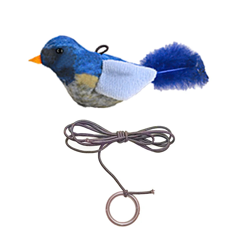 Hot lifelike Bird Vivid Cat Toys Pet Catnip Simulation Molding Cat Teaser with Feather Soft Plush Fabric Toys for Kitten