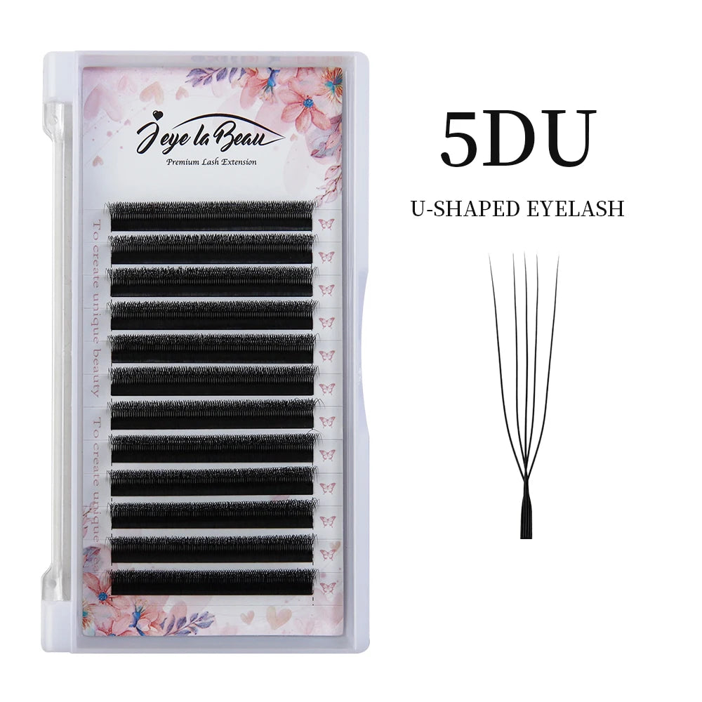 Goddess U Shaped YY 3D 4D 5D Eyelashes Extension Handmade Premium Soft Premade Fan U Lashes Beauty Makeup W Bloom Lashes