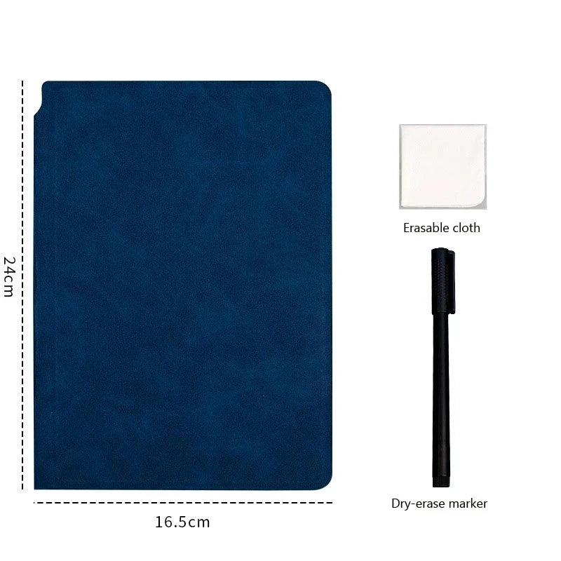 A5 Reusable Whiteboard Notebook Memo Book With Free Whiteboard Pen Erasing Cloth Weekly Planner Portable Notebooks